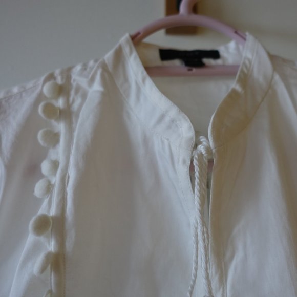 J.Crew A7444 Pom-Pom Tassel Swim Cotton Beach Tunic Top XXS 00 - Picture 11 of 16